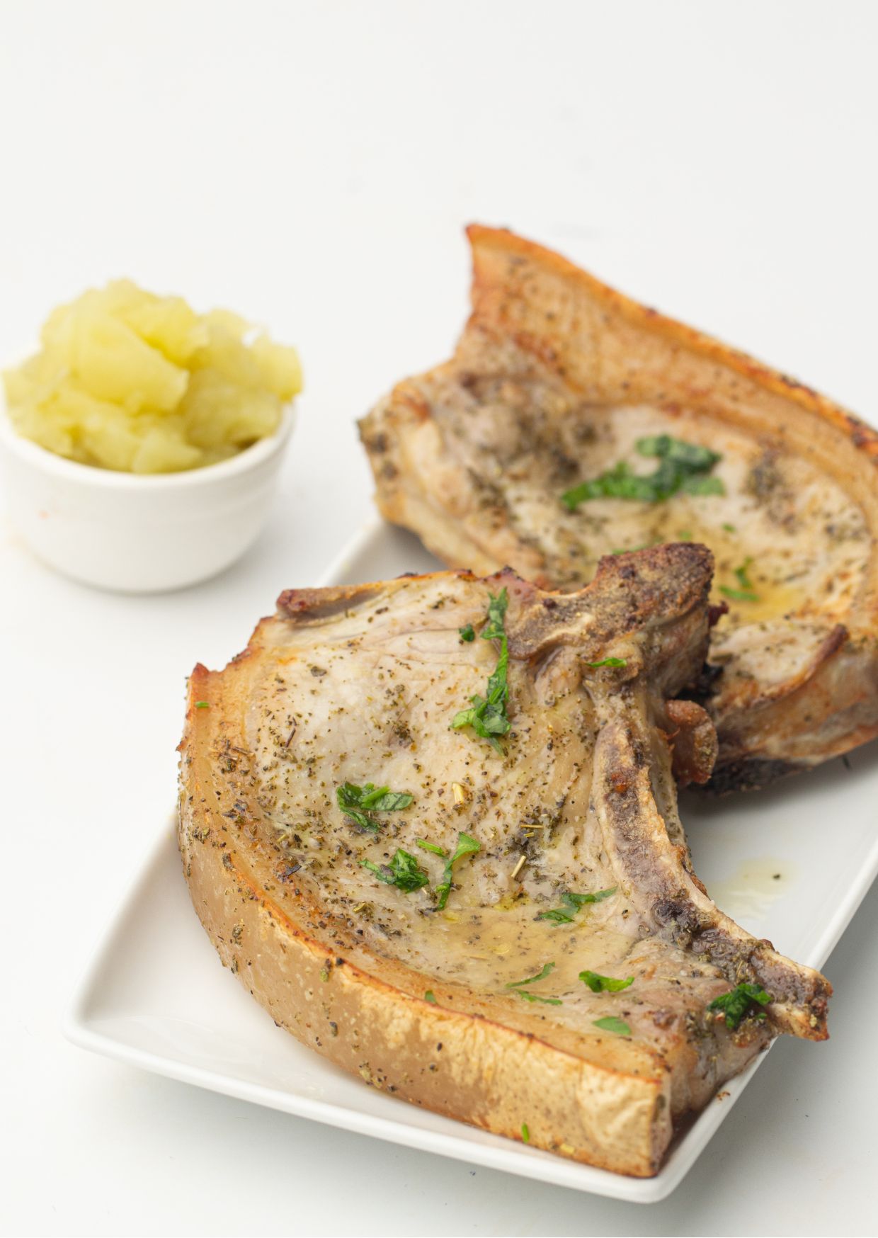 Air Fryer Pork Chops with Caramelized Apples