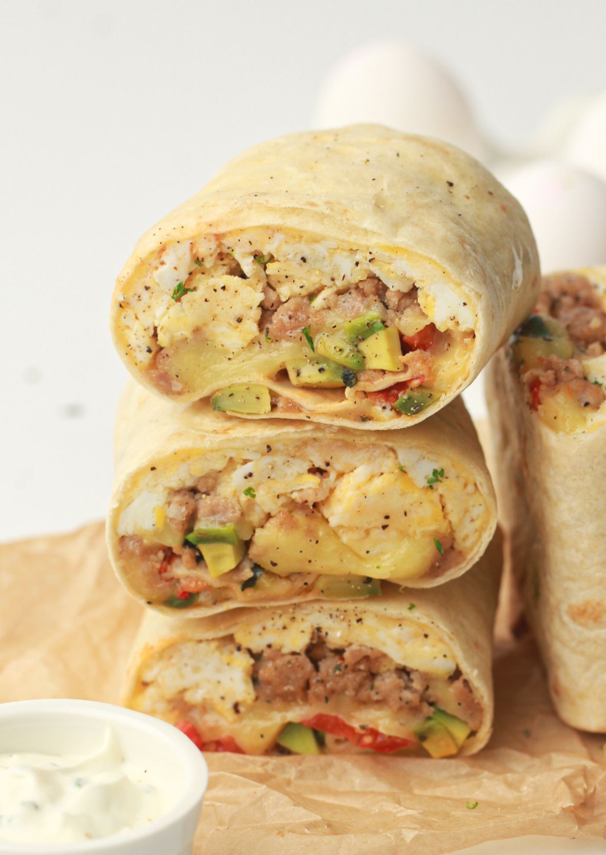Air Fryer Breakfast Burritos